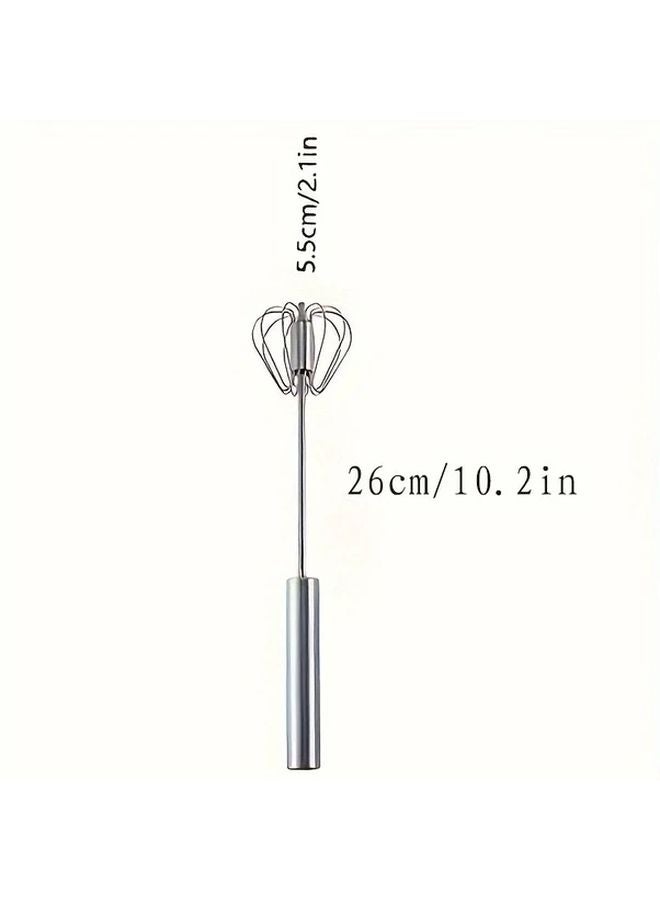 Small Size 25cm Stainless Steel Manual Hand Whisk 3 Loop Design For Efficient Mixing Baking Milk Foam - Image 4